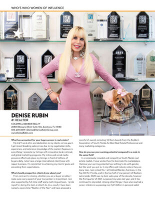 Denise Rubin featured in Lifestyle's Who's Who Issue - September 2021 issue.
